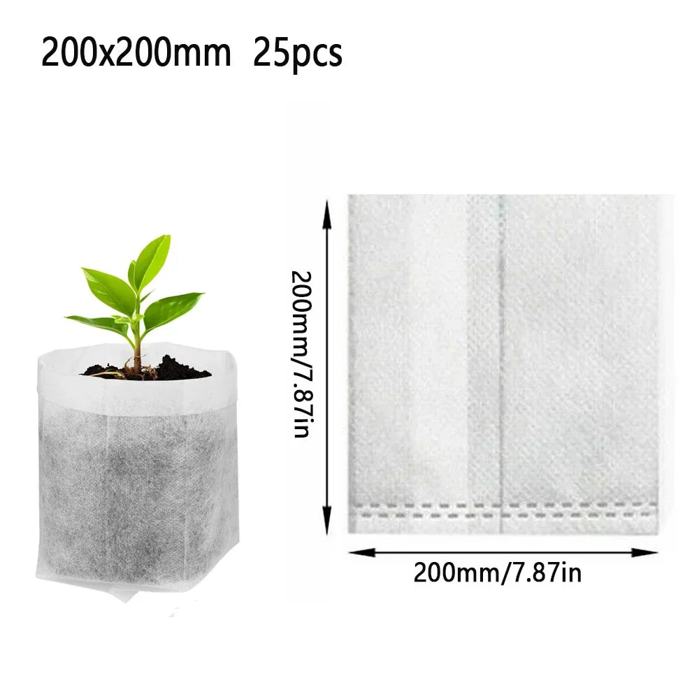 Skanto | Planteposer BioGrow | Biologisk nedbrytbart | Pustende & Rotvennlig | Sett med 25–100