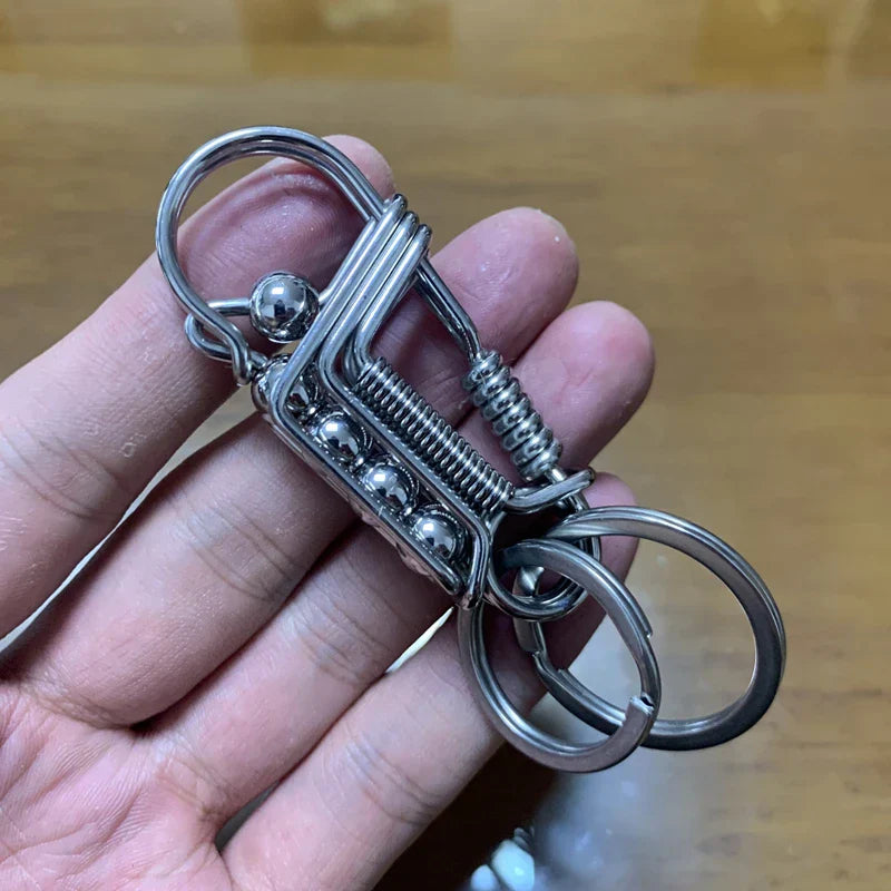 Iron Weave Rustfritt Matte-Finish Nøkkelring | Skanto
