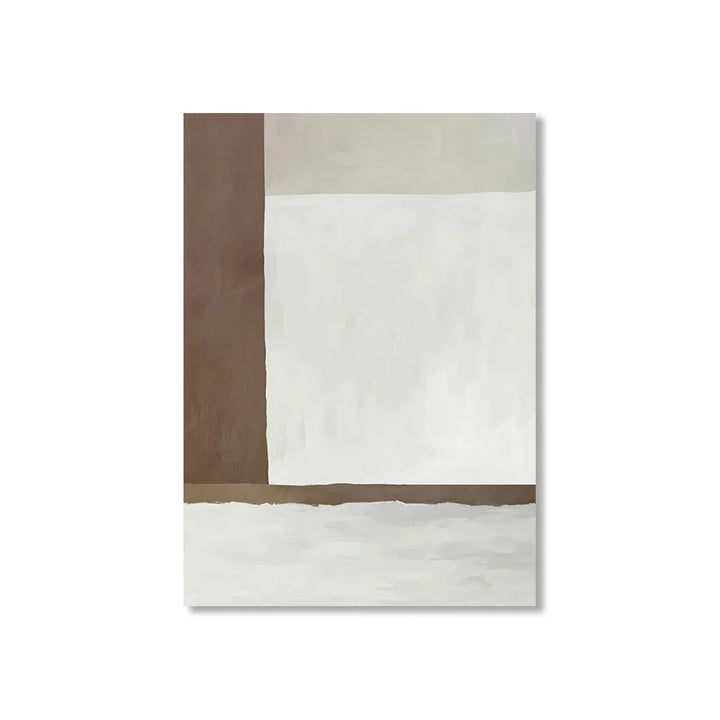 Abstract Brun Grå Beige Minimalistisk Geometrisk Veggkunst Fine Art Lærret Utskrifter Nøytral Farge Bilder For Moderne Stue Hjem Dekor | Skanto