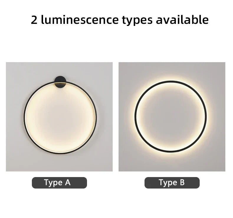 Skanto | Minimalistisk LED Sirkel Bakgrunn Vegglampe