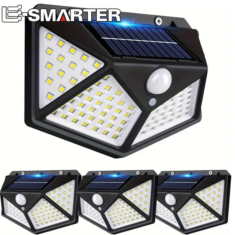 Solarvegglys Utendørs 100 LED med bevegelsessensor | Skanto