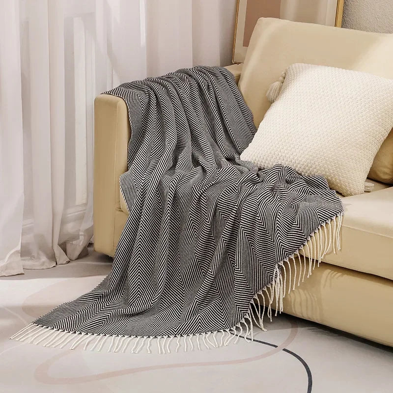 Skanto | Nordic Stripe Kaste Sofa Teppe