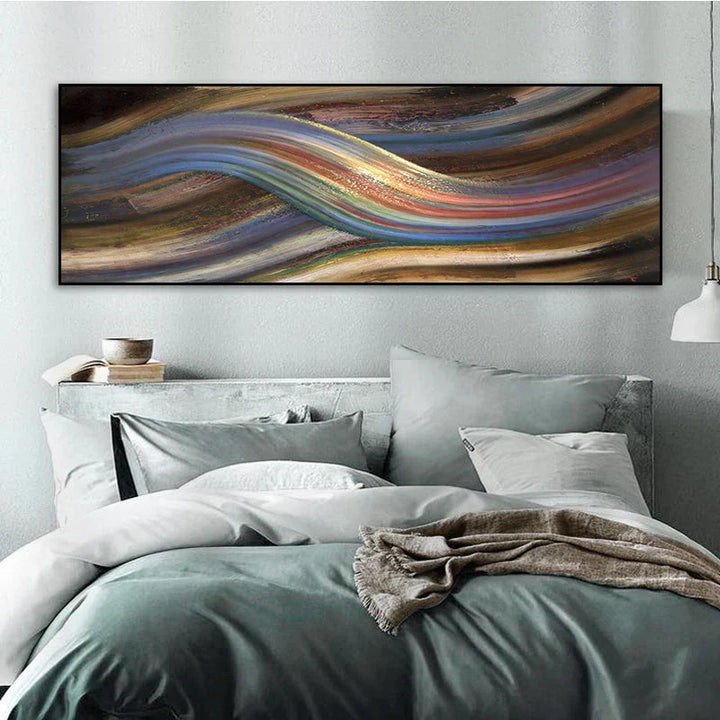 Flytende Regnbue Abstrakt Veggkunst Fin Kunst Lærret Utskrift Bred Format Moderne Farger Bilder For Over Sengen eller Over Stuen Sofa | Skanto