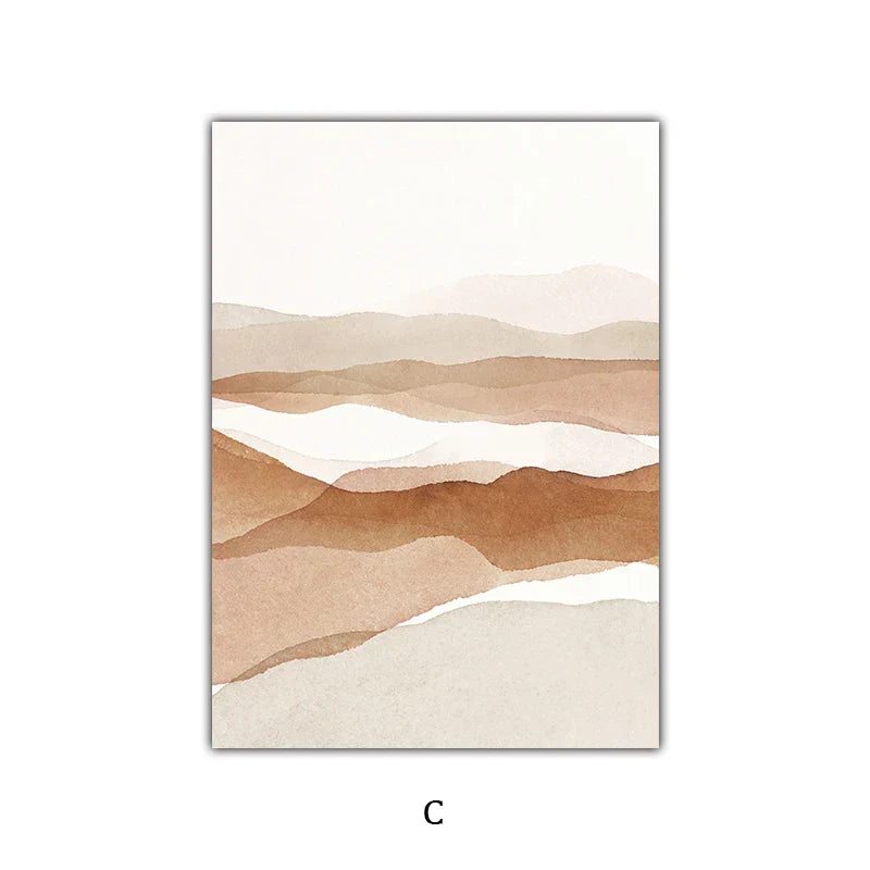 Enkel Natur Floral Landskap Galleri Veggkunst Fine Art Lerret Utskrifter Minimalistiske Nordiske Bilder For Stue Skandinavisk Hjem Dekor | Skanto