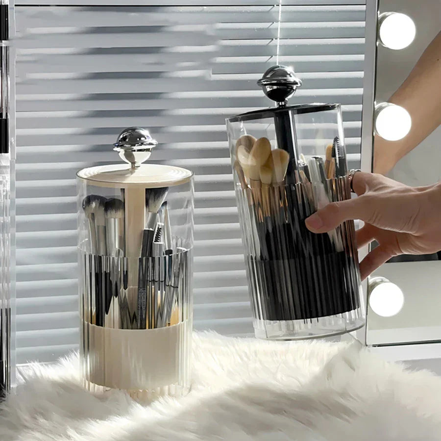 Auto Lift & Luxe Makeup Brush Organizer | Skanto