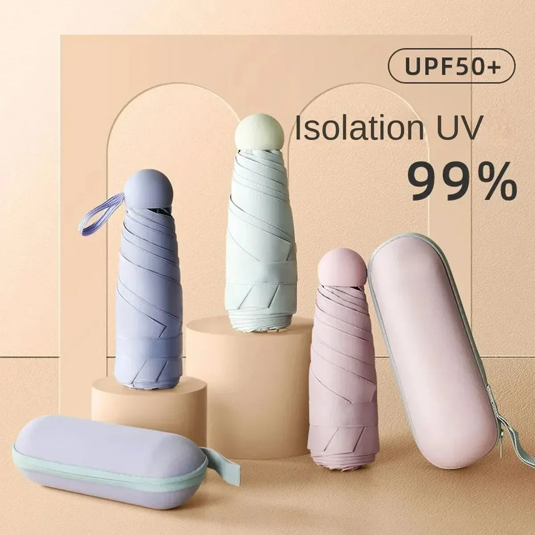 Mini solskjerm regnvær beskyttelse minimal paraply | Skanto