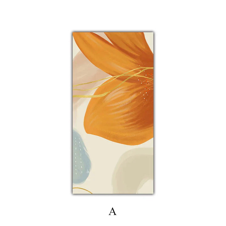 Stort Blomsterfarger Abstrakt Veggkunst Fine Art Lerret Utskrifter Oransje Gul Petal Blomster Plakater Bilder For Stue Hjem Dekor | Skanto