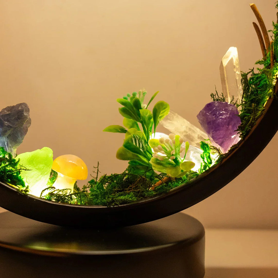 CrystalGlow Luxe Circle Night Lamp | Skanto