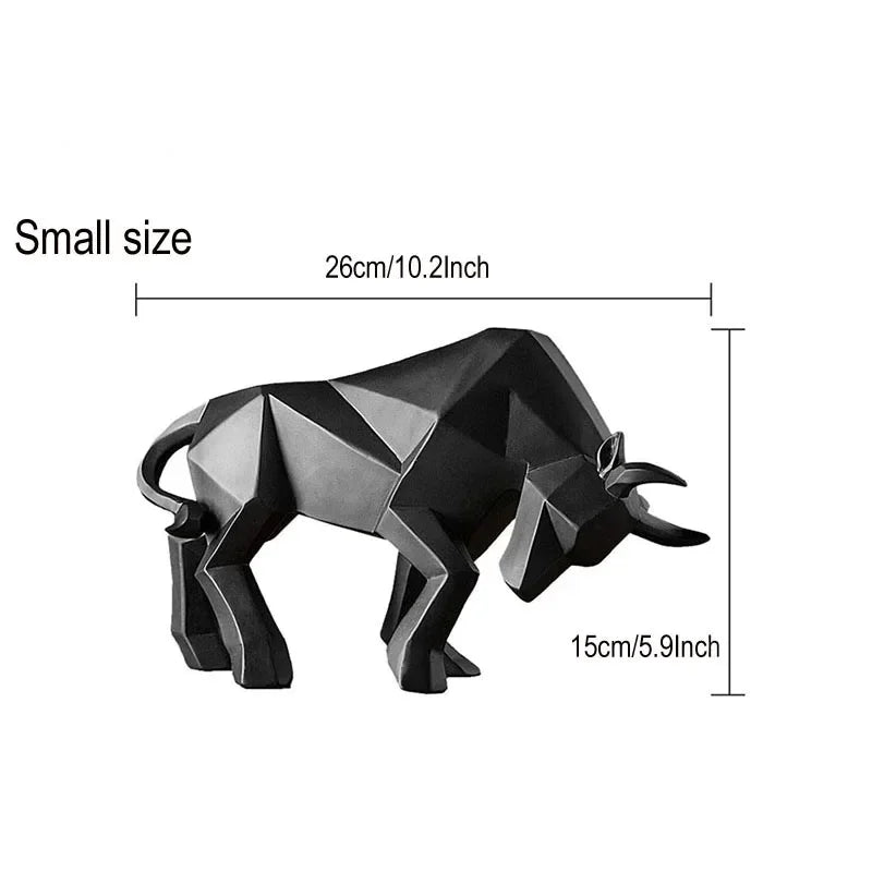 Skanto | ToroArte Bulle Skulptur | Nordisk Design | Harpiksfigur Moderne | 35 cm / 26 cm