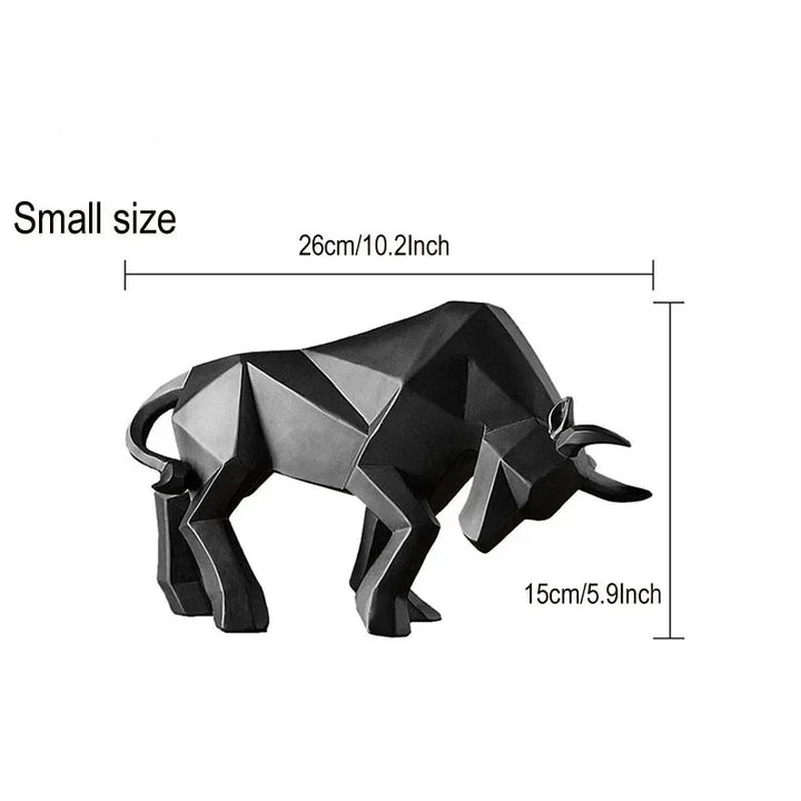 Skanto | ToroArte Bulle Skulptur | Nordisk Design | Harpiksfigur Moderne | 35 cm / 26 cm