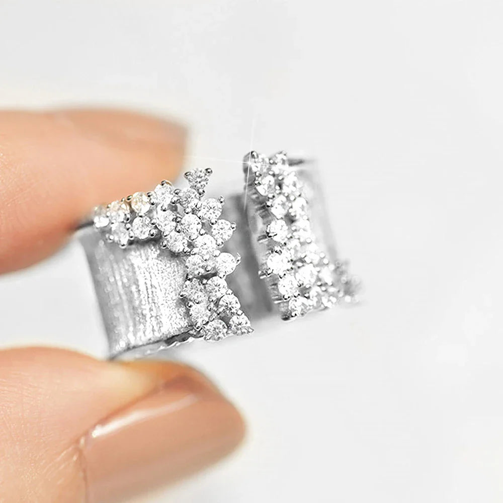 Skanto | Bold Diamond Sparkle Åpen Ring