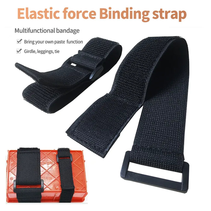 Skanto | Justerbart elastisk reversibel spenne nylon magic band - borrelås kabelbinder, borrelås bånd, klebende festebånd (2/5 STYKKER)
