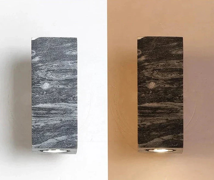 Skanto | ZenBeam – Grå Wabi-Sabi Vegglampe for Tranquil Atmosfære