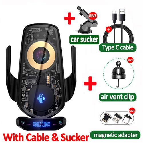 Skanto | Automatisk Magnetisk Trådløs Lading Bil Telefon Holder