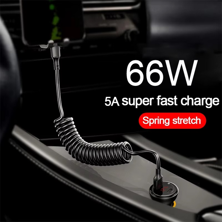 Skanto | Universal vår teleskopisk hurtigladerkabel USB-C & Lightning