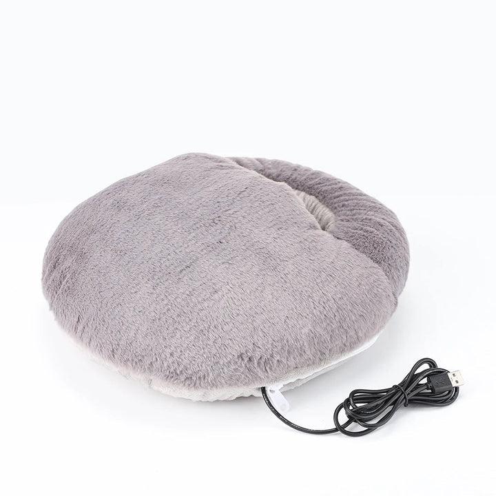 Fluffy oppvarmede fotvarmere | Koselig oppvarmet fotpute | Skanto