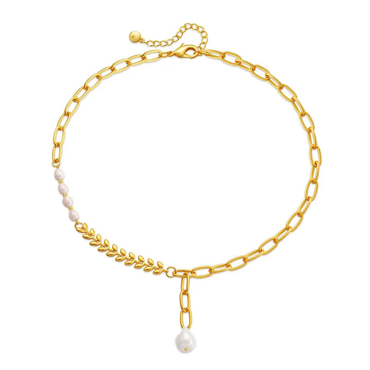 Skanto | 18k Minimal Mix Kjede Lariat Halskjede