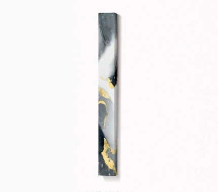Abstrakt Grå Flytende Marmor Veggkunst Fine Art Lerretstrykk Høy Vertikal Slank Format Bilder For Moderne Loft Leilighet Stue Kontorinnredning | Skanto