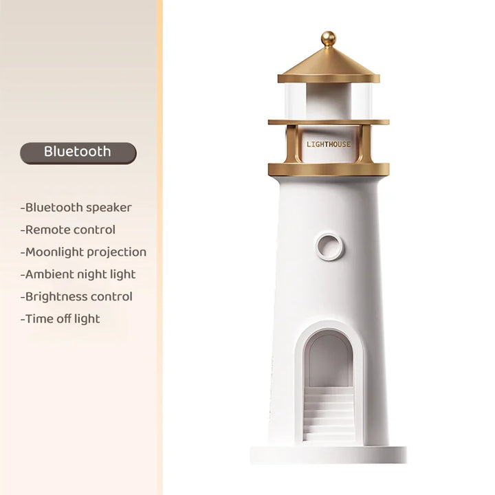 Lighthouse Ambient lys Skantouetooth Musikk Dimmbar Projektsjon | Skanto