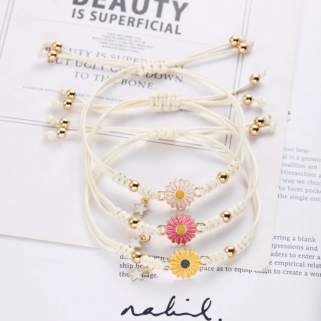 Skanto | Fléttet Feminin Blomster Stjerne Armbånd