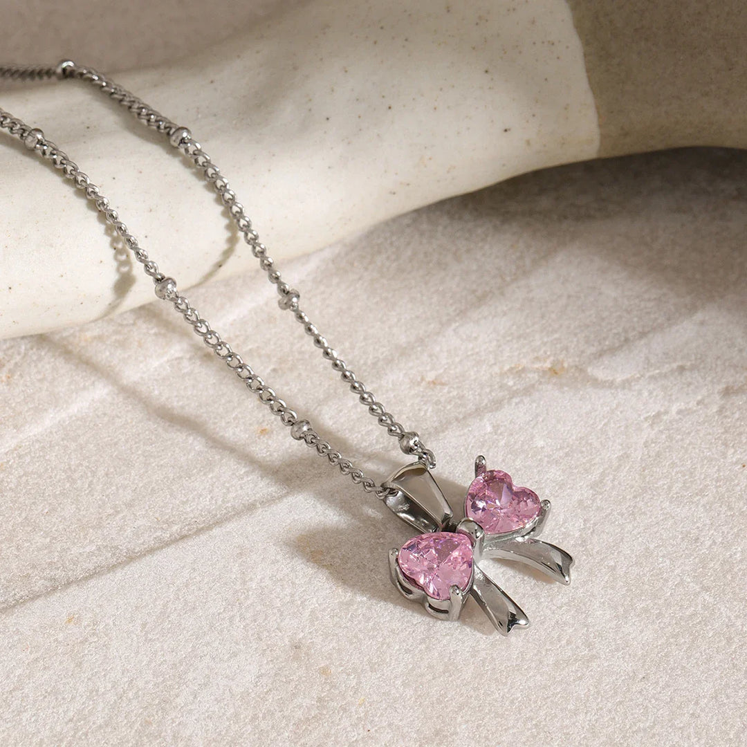 Skanto | Delikat Feminine Diamant Sløyfe Halskjede