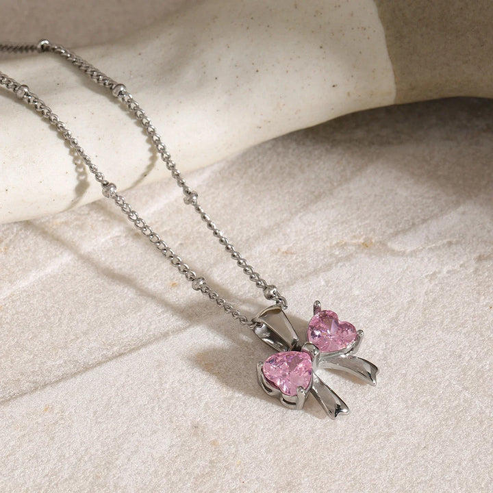 Skanto | Delikat Feminine Diamant Sløyfe Halskjede