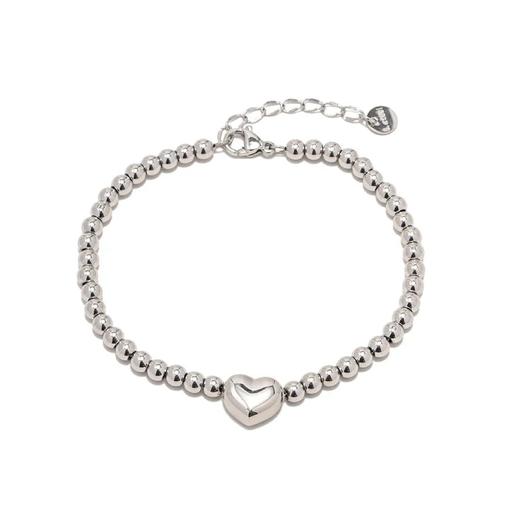 Skanto | 18k Klassisk Beaded Hjerte Armbånd