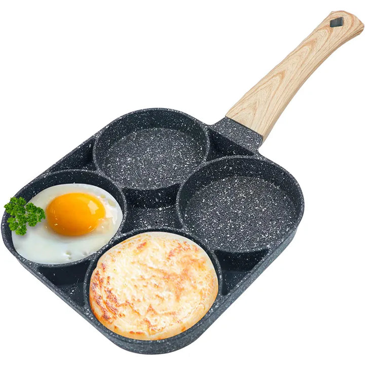 Skanto | LMETJMA 4-kopp Non-stick egge stekepanne - pannekake kokekar egnet for gasskomfyr og induksjonskomfyr JT87