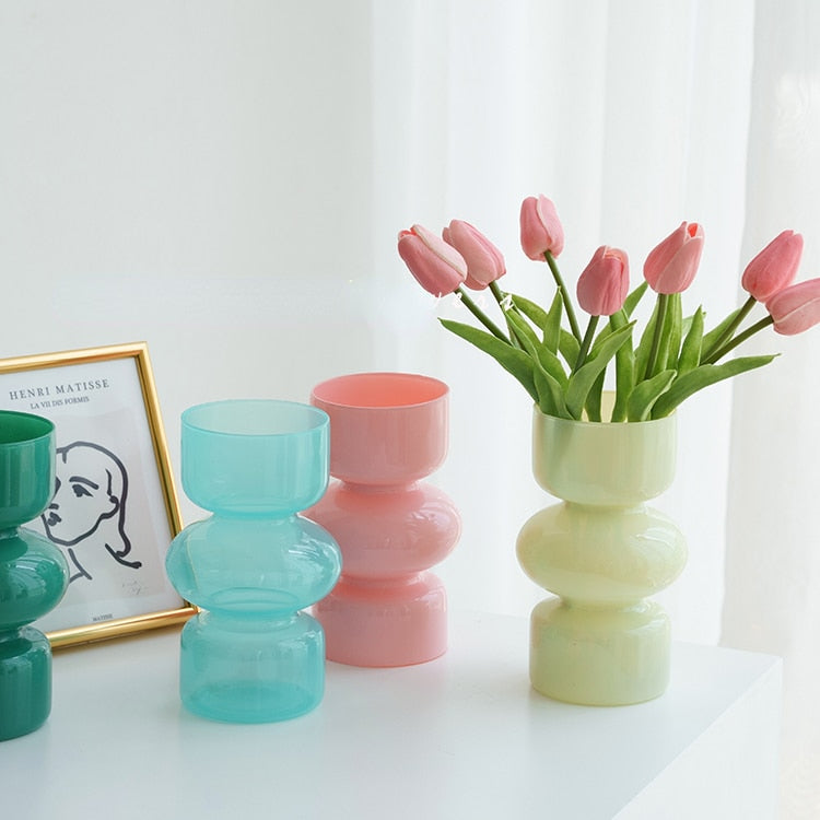 Skanto | Glass Dyre Vase - Flerfarget
