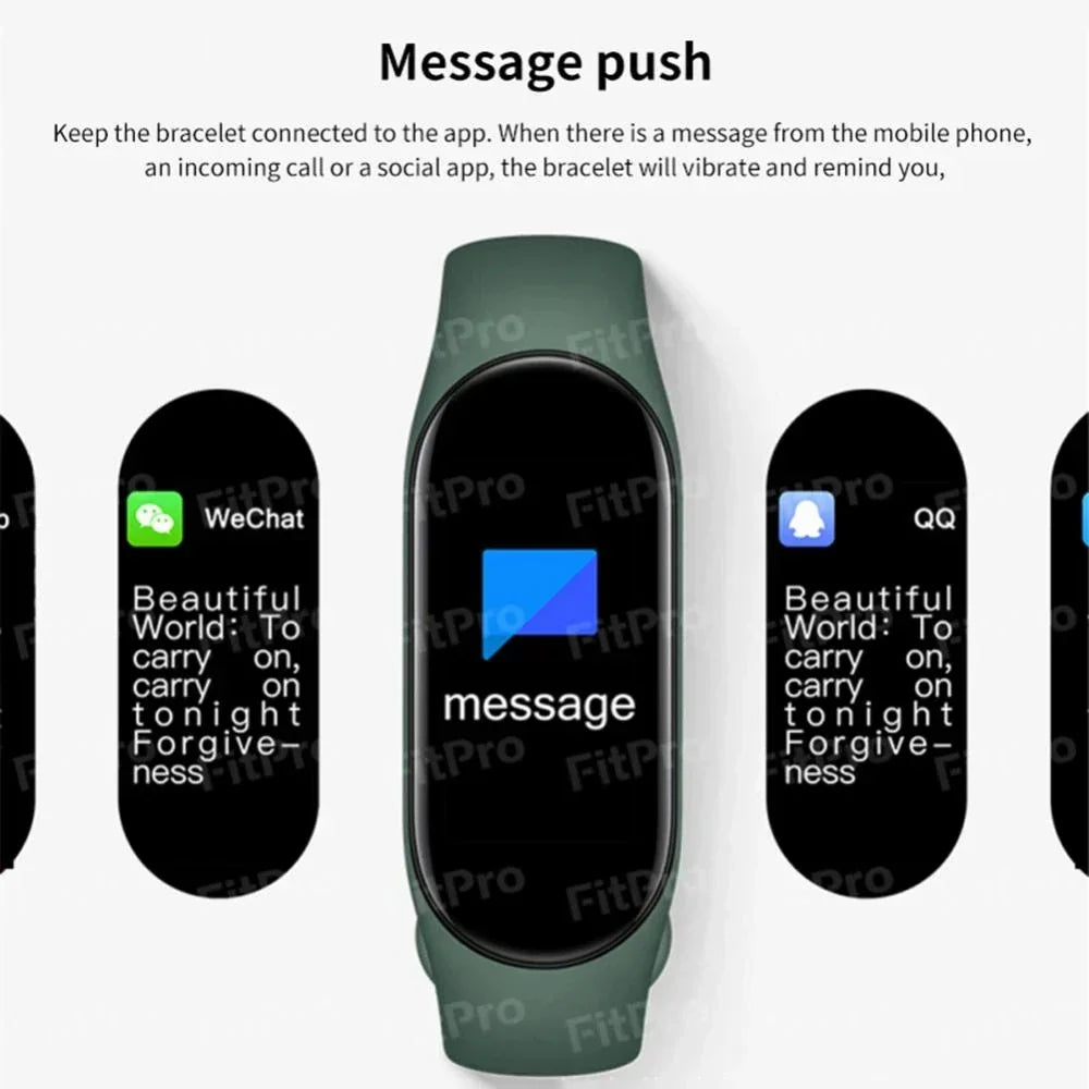 Skanto | M7 Smartklokke Menn Kvinner Smartband Puls Smartklokke Fitness Tracker Blodtrykk Sport Smartarmbånd for xiaomi iPhone