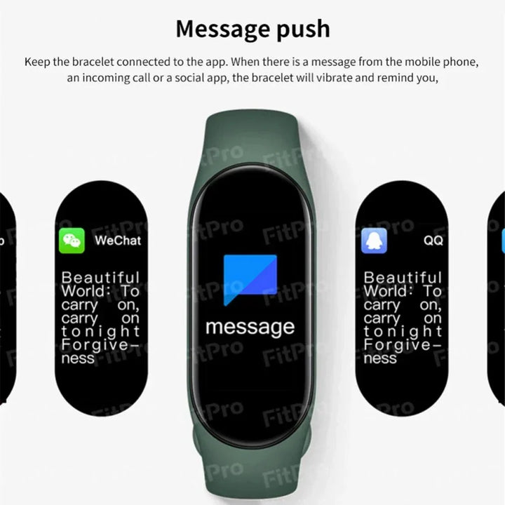 Skanto | M7 Smartklokke Menn Kvinner Smartband Puls Smartklokke Fitness Tracker Blodtrykk Sport Smartarmbånd for xiaomi iPhone