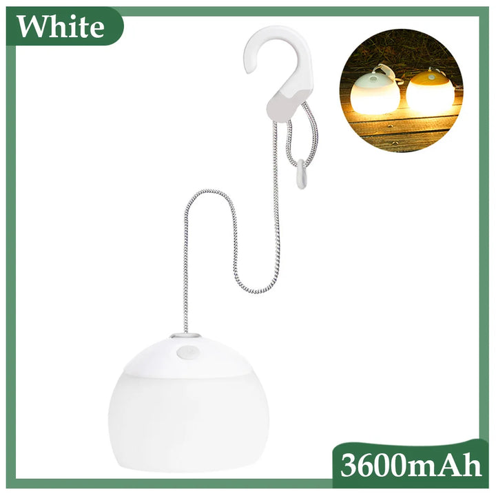 Retro oppladbar campinglampe med USB Skanto