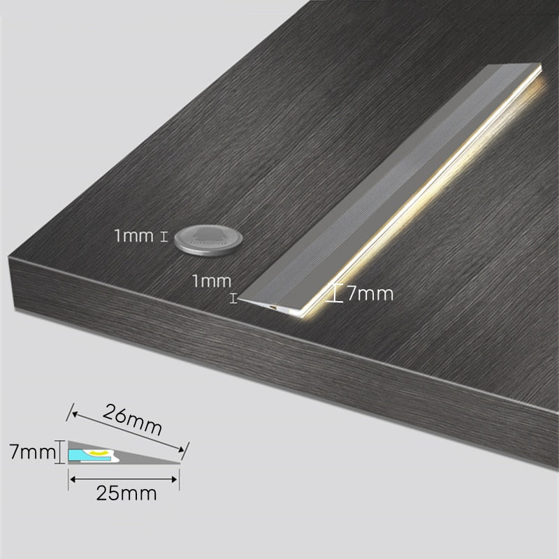 InvisiSkantoe overflate aluminium tynn lyspanel | Skanto