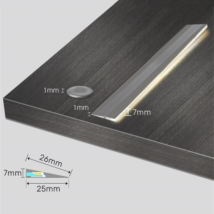 InvisiSkantoe overflate aluminium tynn lyspanel | Skanto