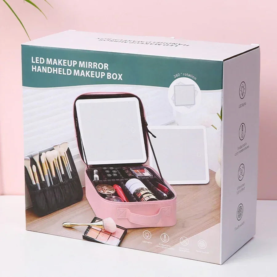 Skanto | LED Speil Reise Sminke Organizer Bag