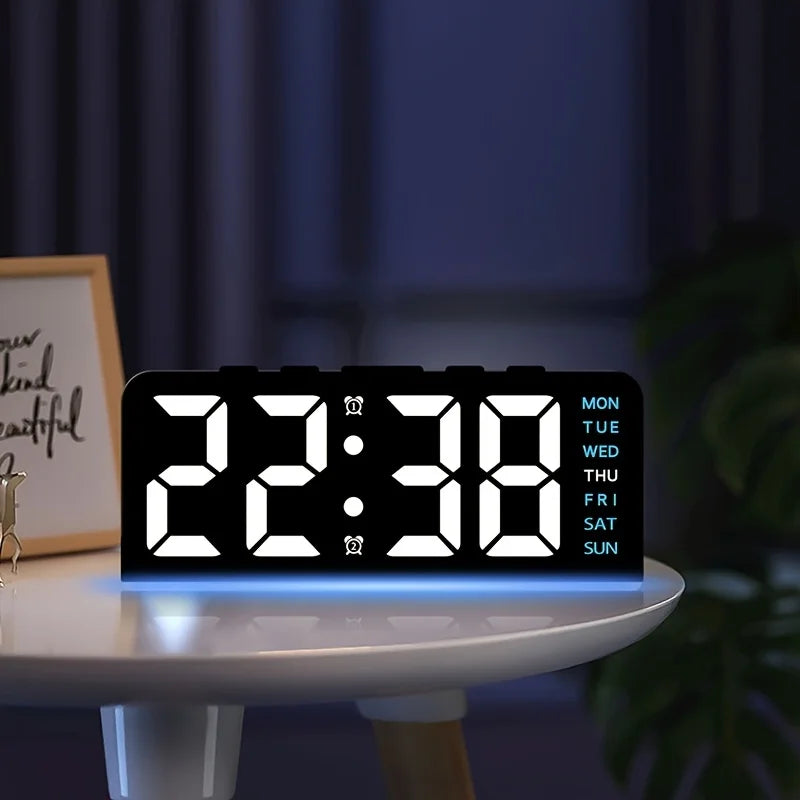 Moderne LED All Week Display Nattlampe Vekkerklokke | Skanto