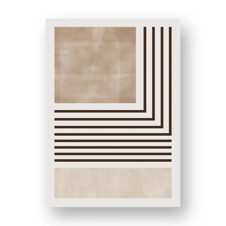 Brun Beige Fargeblokk Geometrisk Veggkunst Fine Art Lerretsutskrifter Abstrakt Minimalistiske Bilder For Moderne Stue Soveroms Kunstdekor | Skanto