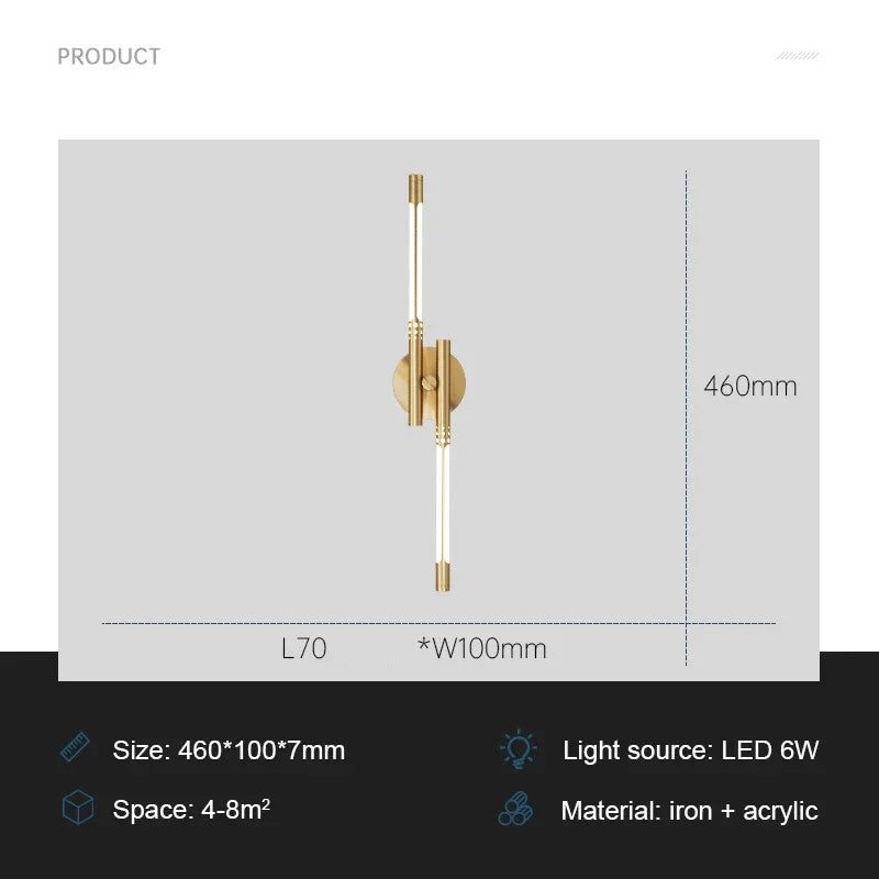 ModernLux Vegglampe – Luksuriøs LED Vegglampe for Hjemmet Skanto