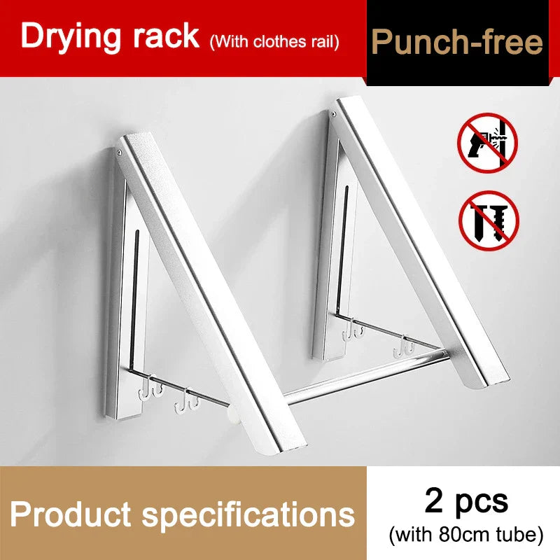 Space Saver Foldbar Veggklær Aluminiumstativ | Skanto