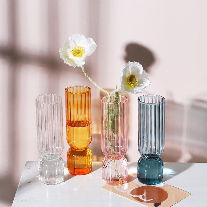 Scallop Cylinder Glass Vase | Skanto