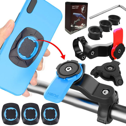 Skanto | RIDELOCK Pro Mount | Støtsikker Telefonholder for Sykkel & Motorsykkel | 360° Rotasjonsbar | For 4.7–7.2