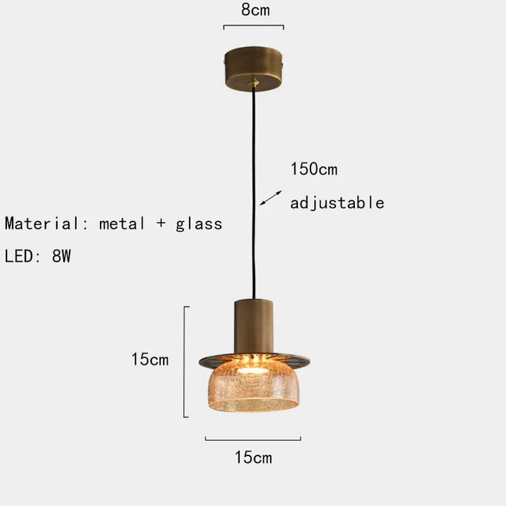 Skanto | Moderne Kreativ Glass Pendellampe med Sprukket Effekt