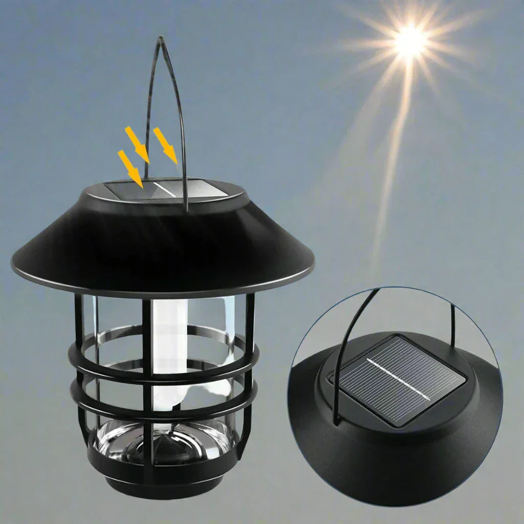 Skanto | Solarmoderne Trådløs Vanntett Blafrende Solflamme Lantern Lys | - WallLant