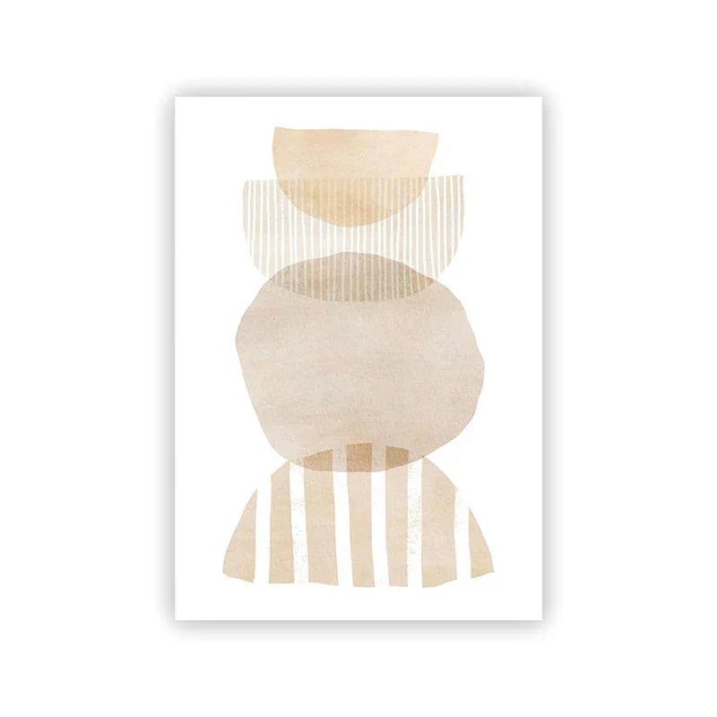 Skygger av Beige Abstrakt Linjekunst Veggkunst Finkunst Lerrettrykk Minimalistiske Bilder for Moderne Stuekunst for Moderne Interiør | Skanto