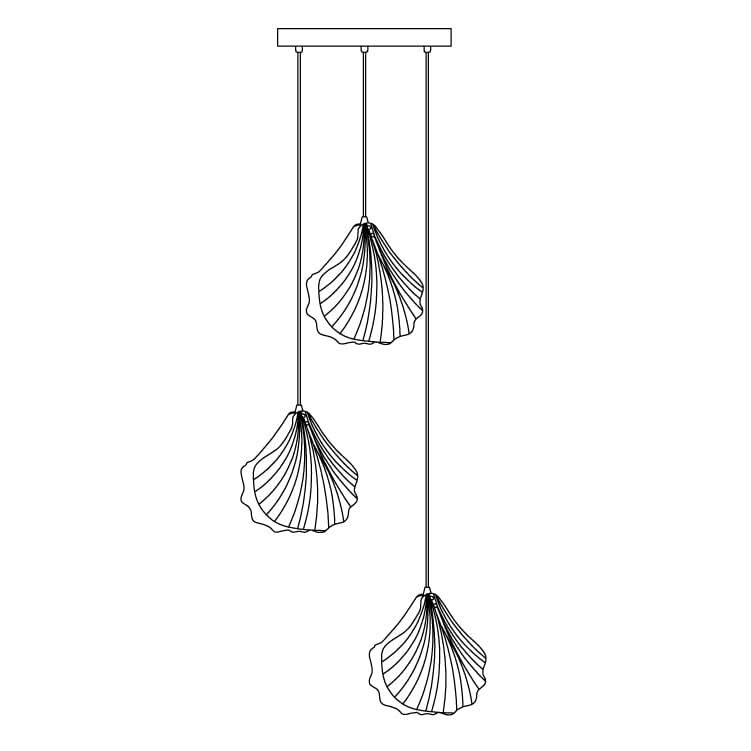 Skanto | Mini Shell Pendant Light – Glass Coastal Design