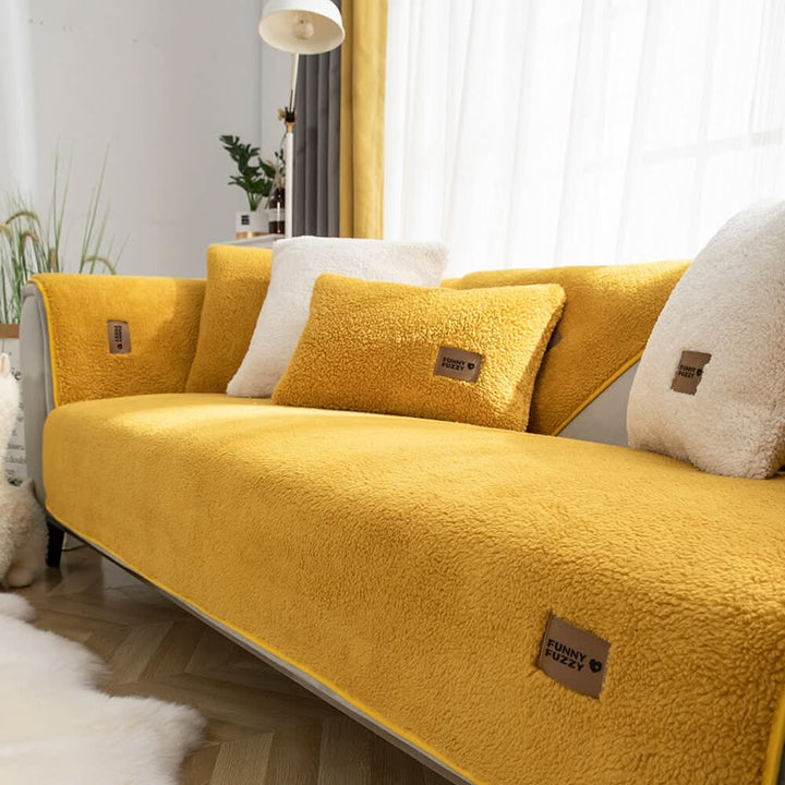 Skanto | Vanntett Sherpa Fleece Sofa Dekk Non-Slip