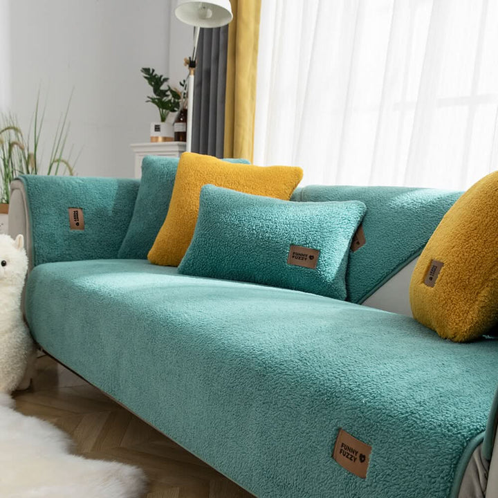 Skanto | Vanntett Sherpa Fleece Sofa Dekk Non-Slip