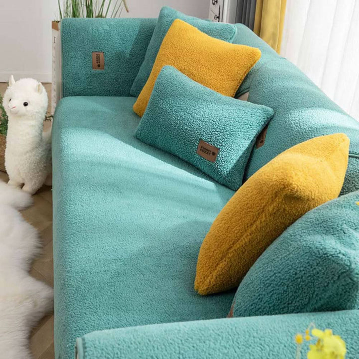 Skanto | Vanntett Sherpa Fleece Sofa Dekk Non-Slip