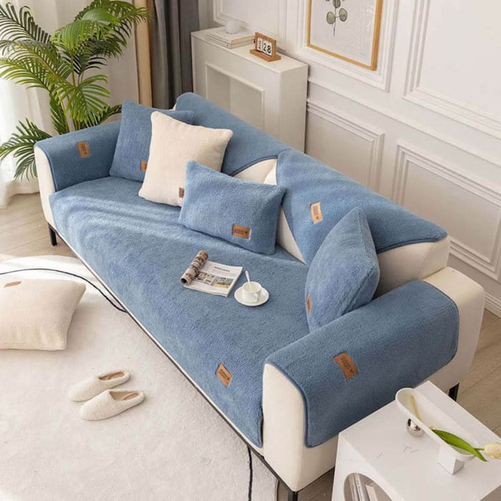 Skanto | Vanntett Sherpa Fleece Sofa Deksel Avgir ikke Glid
