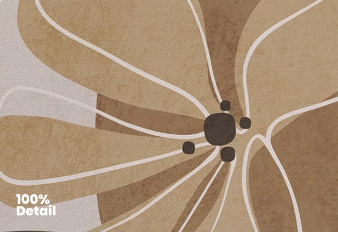 Enkel Beige Brun Floral Abstrakt Veggkunst Fin Kunst Lerrettrykk Minimalistiske Bilder For Moderne Leiligheter Stue Soverom Kunst For Samtidige Interiører | Skanto